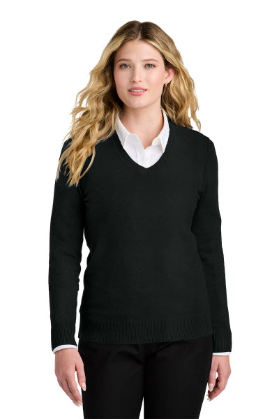 V-Neck Sweater - Deep Black main image 0